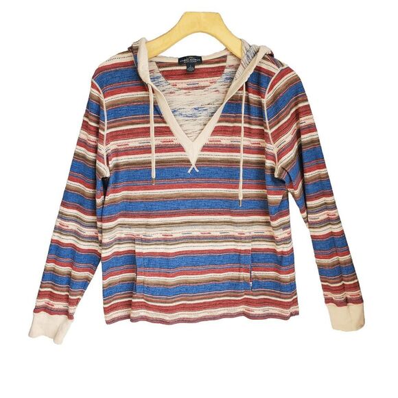 LRL Ralph Lauren Women's Lightweight Long Sleeve Hoodie Aztec V-neck Large L - Picture 1 of 7